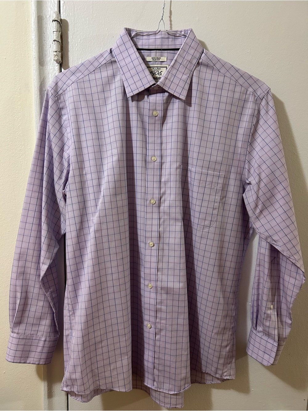 Jos. A. Bank Lavender Check Button-Down Shirt